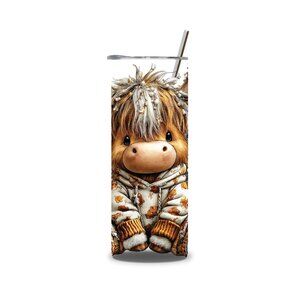 Highland Cow Christmas Tree Tumbler